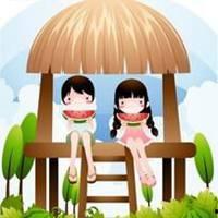 吃瓜情侣对称头像